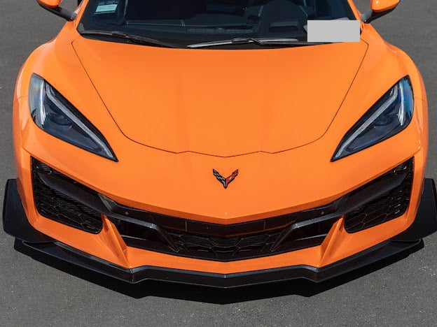 2023-Up Corvette C8 Z06 & E-Ray | “Z07 Performance Package” PAINTED CARBON FIBER Lip Splitter Ground Effects with Canards